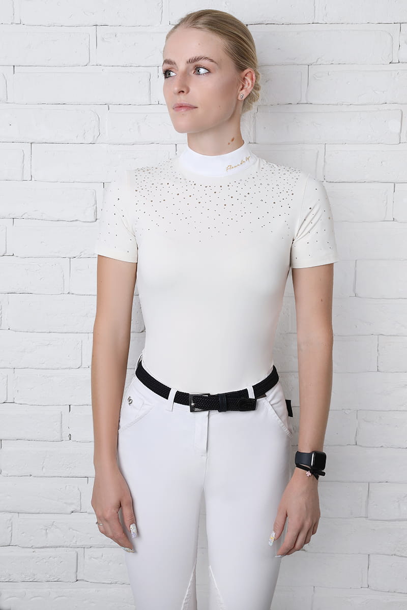 Koszula konkursowa Fleur de lys Holly short kremowa