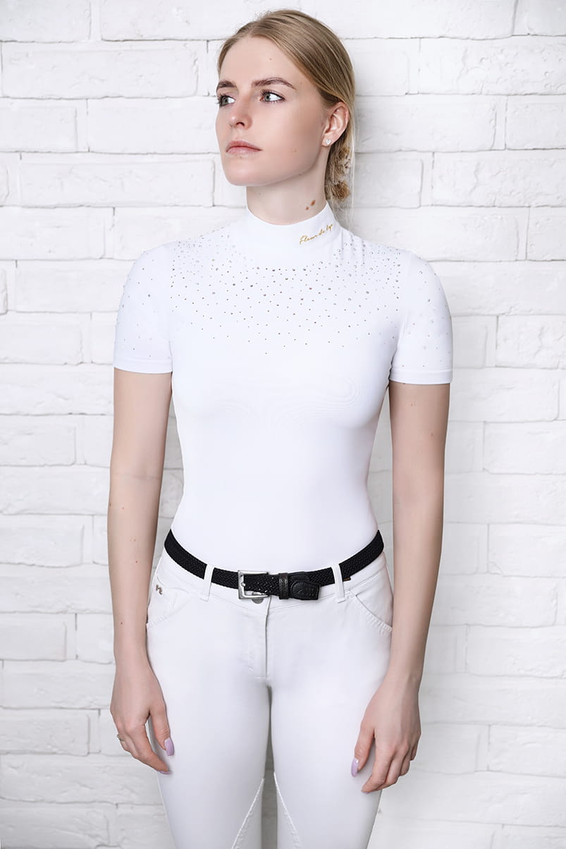 Koszula konkursowa Fleur de lys Holly short biała