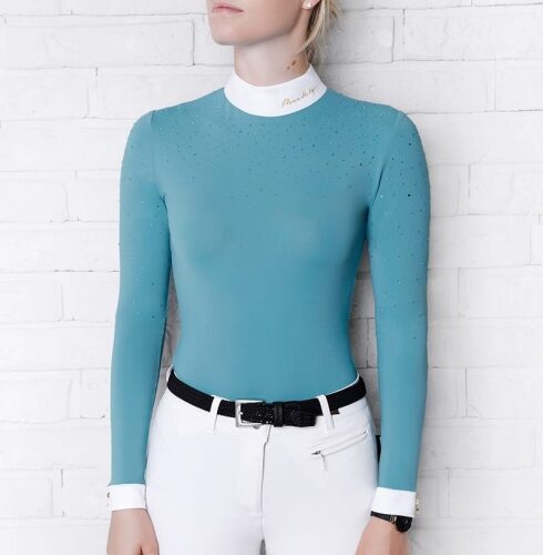 Koszula konkursowa Fleur de lys HOLLY szałwiowa