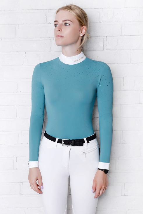 Koszula konkursowa Fleur de lys HOLLY szałwiowa