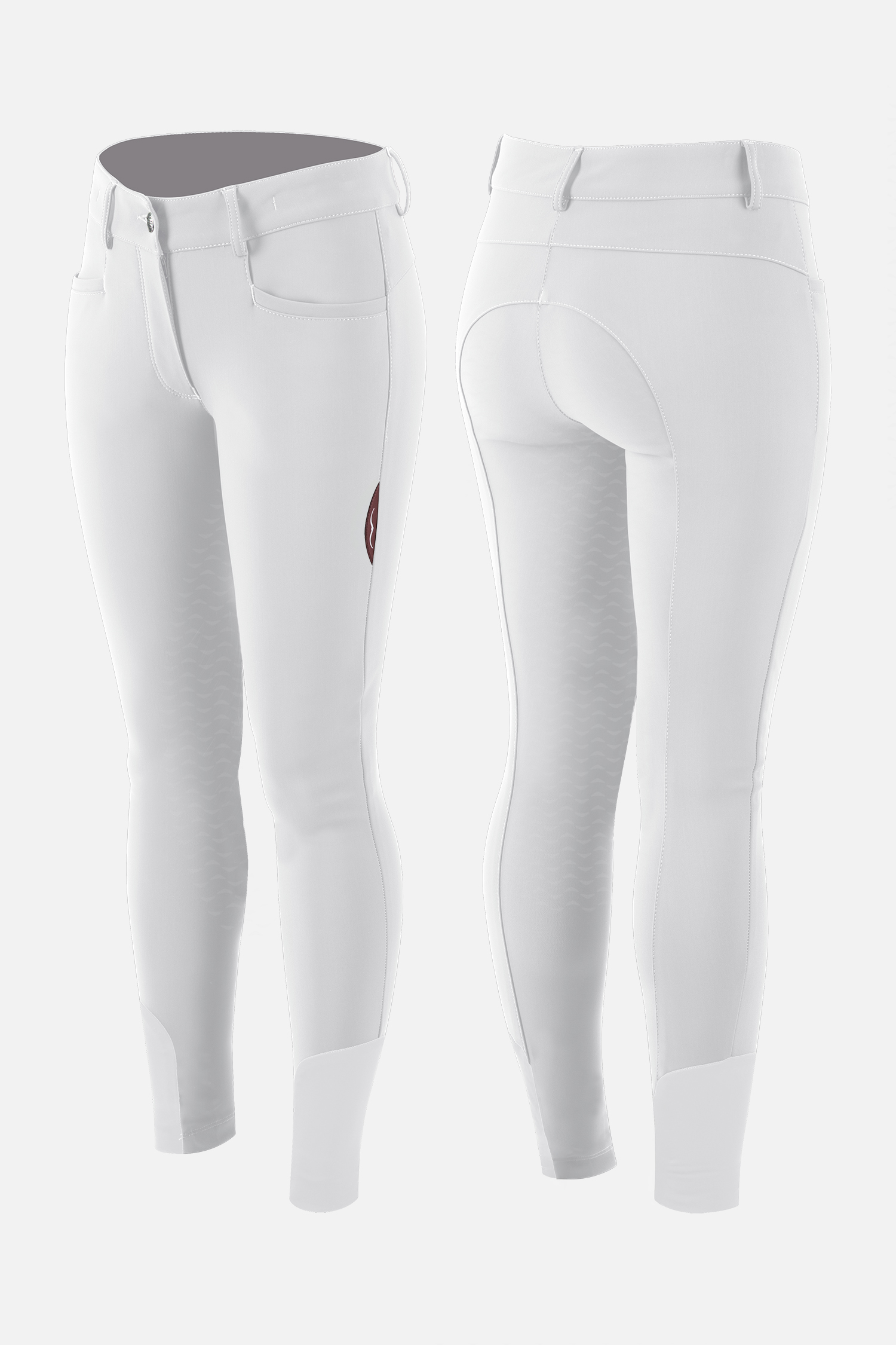 Bryczesy damskie Animo Nakita Full białe