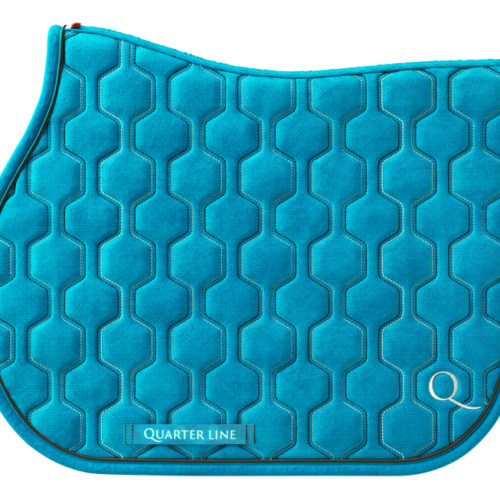 Czaprak skokowy Quarterline honney comb mosaic blue